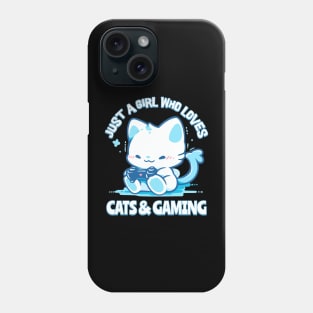 Just a Girl Who Loves Cats & Gaming Phone Case