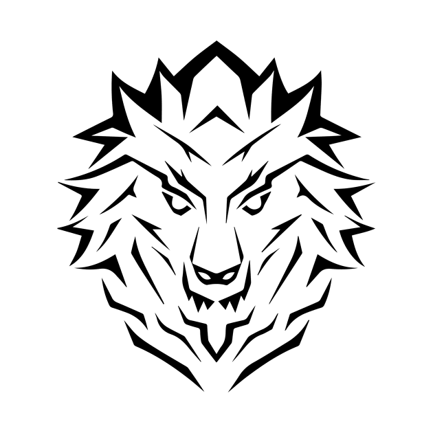 Wolf head symbol icon logo by Creative Art Store