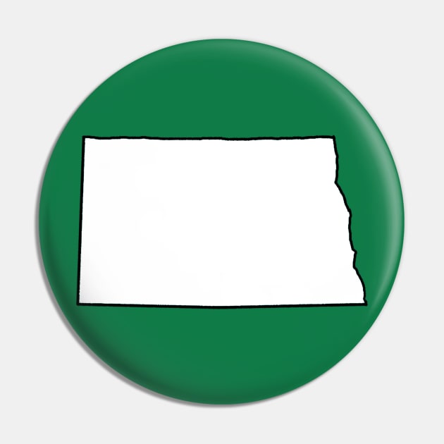 North Dakota - Blank Outline Pin by loudestkitten