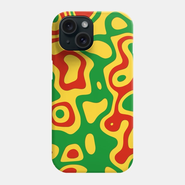 Paper Cut Out Pattern (Green, Yellow & Red) Phone Case by Merch House