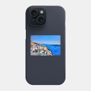 Santorini Caldera And Cruise Ships Phone Case