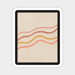 Abstract stripes, Retro, Mid century art Magnet