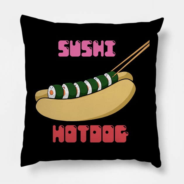 sushi dog Pillow by huggbees93