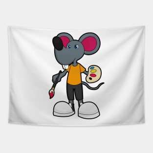 Mouse as Painter with Paint & Brush Tapestry