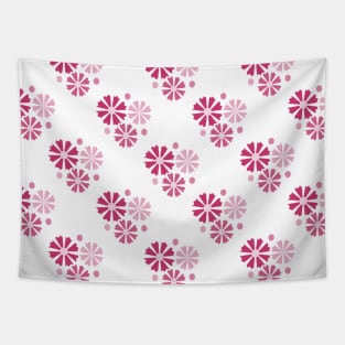 Pink Flowery Print Tapestry