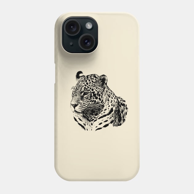 Jaguar portrait Phone Case by Guardi