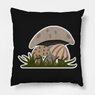 Shrooms | Felt Look Mushrooms | Cherie's Art(c)2020 Pillow