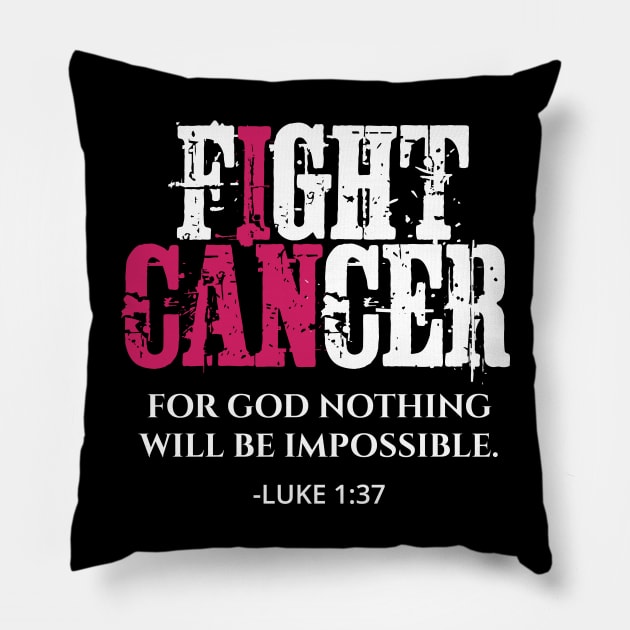 Cancer Survivor Fighter Breast Cancer Awareness Pillow by BrightGift