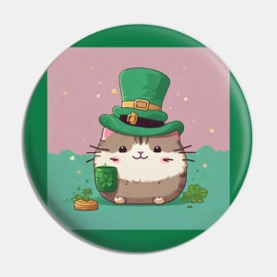 Cute St. Paddy's Day Pusheen Pin