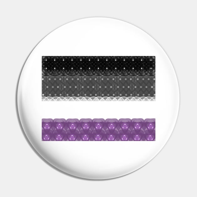 Spirograph Patterned Asexual Flag Pin by RachelEDesigns