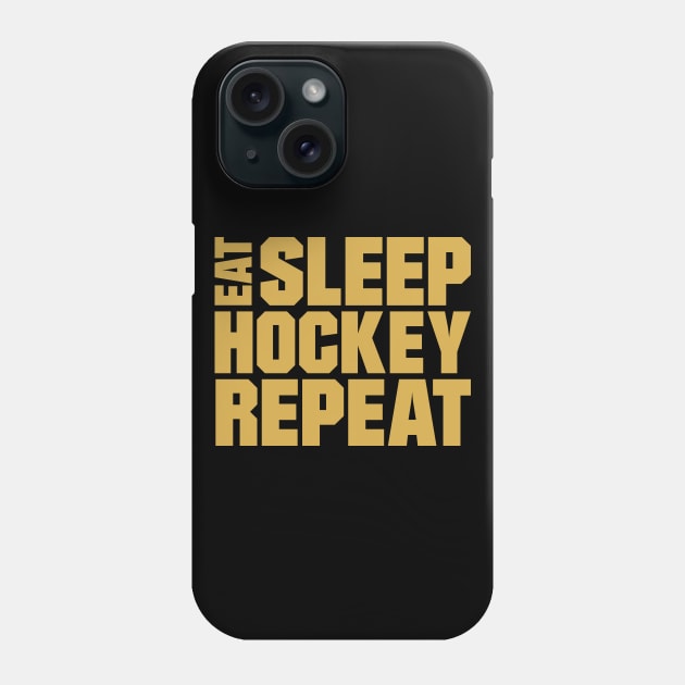 Eat Sleep Hockey Repeat Phone Case by colorsplash