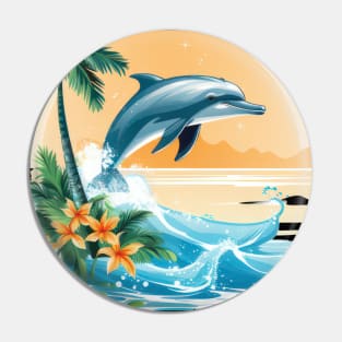 I Love Dolphins Pin