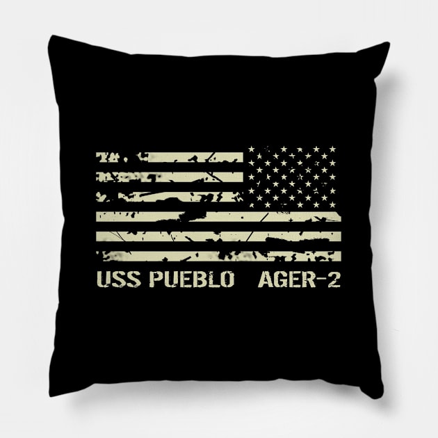 USS Pueblo Pillow by Jared S Davies