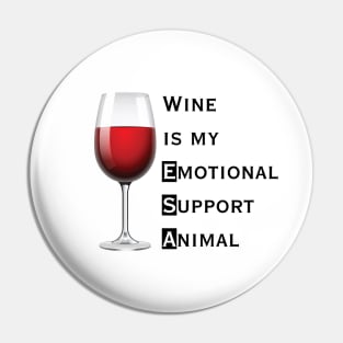 Emotional Support Animal-Wine Pin