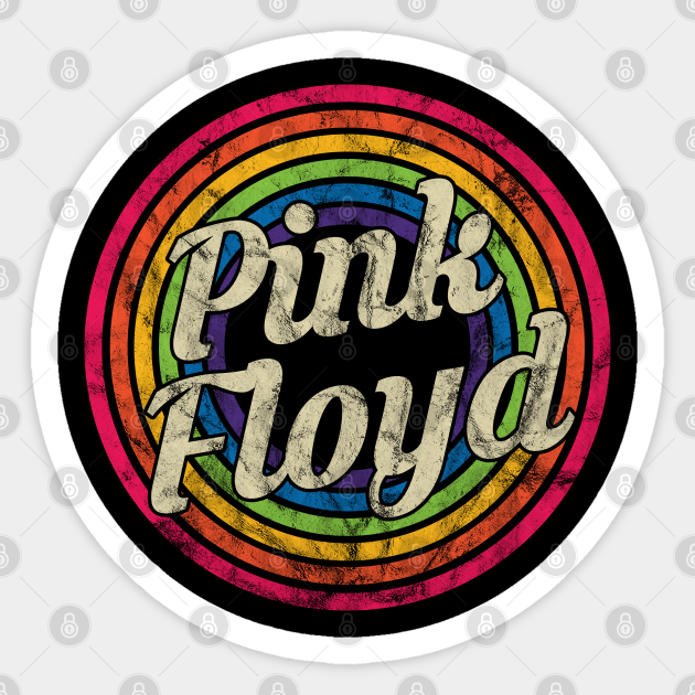 Pink Floyd - Retro Rainbow Faded-Style - Pink Floyd - Sticker