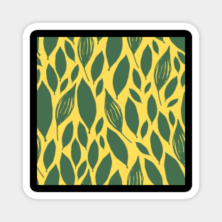 Leaves in yellow Magnet