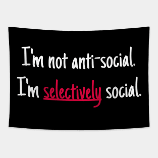 I am selectively social Tapestry