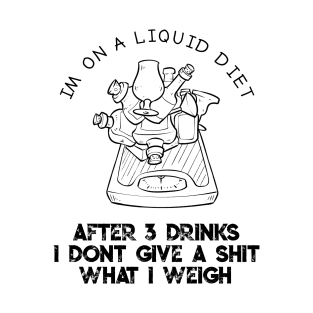 Funny Liquid Diet Weightloss Drinking Gym Workout Fitness T-Shirt