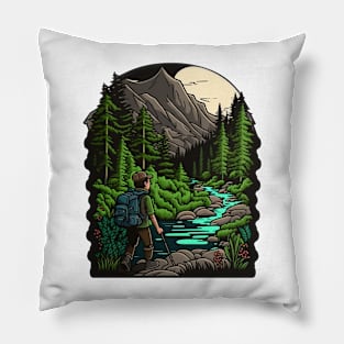 Cute Hiker Design - Buy and Plant a Tree Pillow