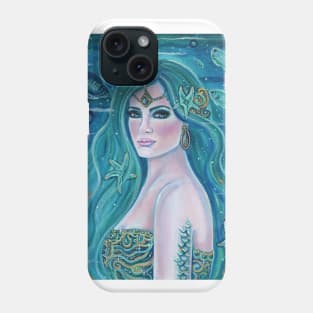 Aquamarine Mermaid art by Renee Lavoie Phone Case