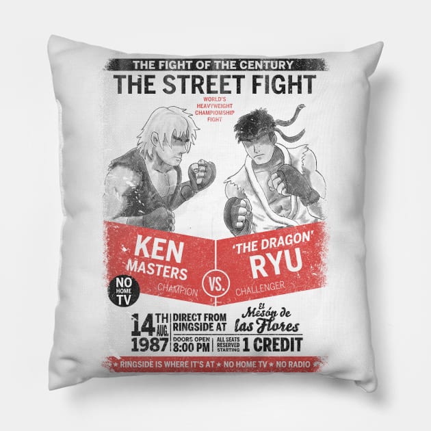 The Street Fight Pillow by SergioDoe