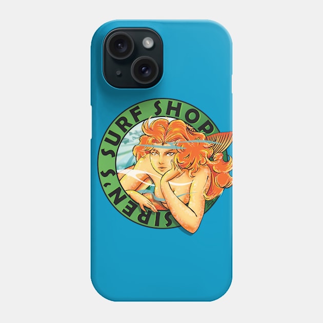 Siren's Surf Shop Phone Case by Doc Multiverse Designs