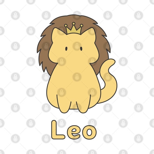 Leo Cat Zodiac Sign with Text by artdorable