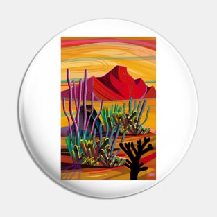 Zen Cactus Garden Pin