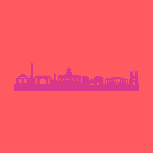 Washington skyline pink by 44spaces