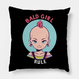 Bald girl Pillow