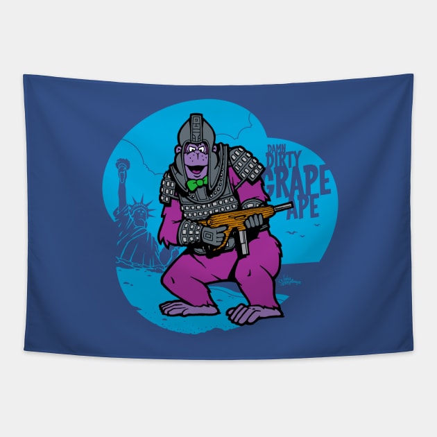 Planet of the Grape Apes Tapestry by Captain_RibMan