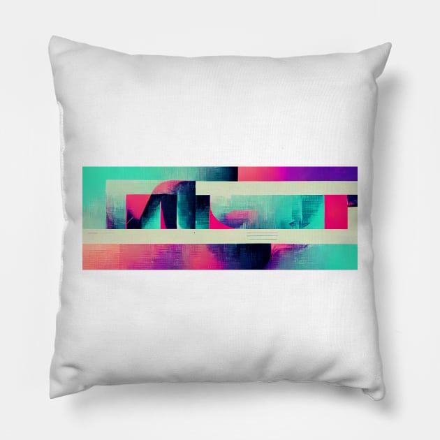 Glitchcore Design Pillow by endage