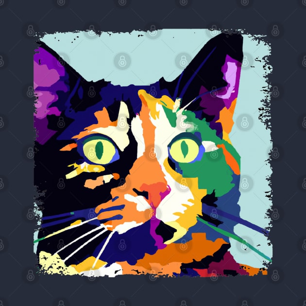 Tortoiseshell Pop Art - Cat Lover Gift by PawPopArt