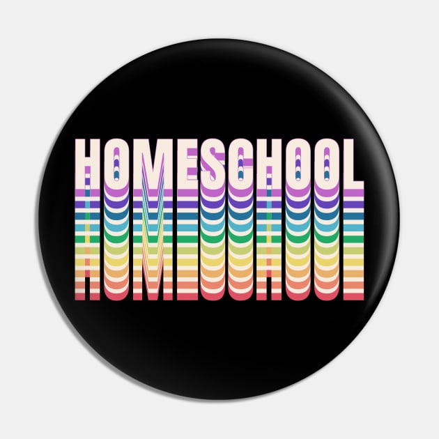 Homeschool in Rainbow Colors Pin by BeeDesignzzz