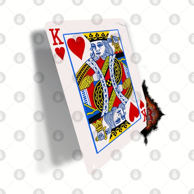 Stabbed King of Hearts Card by Markyartshop