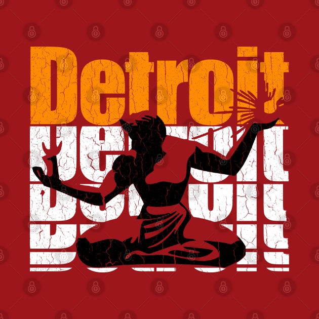 Retro '80s DETROIT (distressed vintage look) by robotface