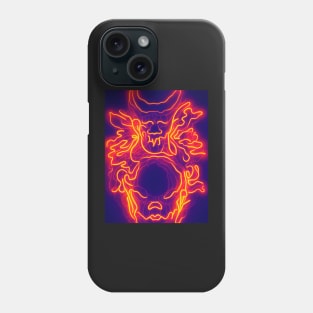 Demon halloween neon Phone Case