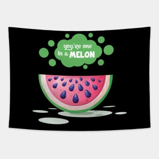 'You're One In A Melon' Hilarous Watermelon Pun Tapestry