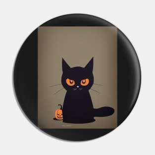 cat halloween mini dark Pin