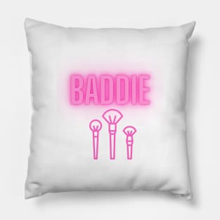 Baddie - White/Pink Pillow