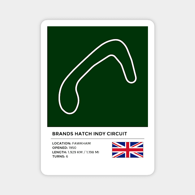 Brands Hatch Indy Circuit [info] Magnet by sednoid