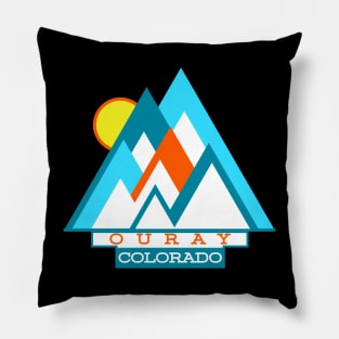 Ouray Colorado Vintage Mountain Love Pillow