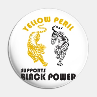 YEIIOW PERIL SUPPORTS BLACK POWER Pin