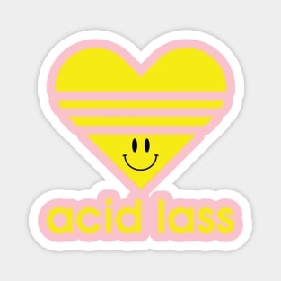 Acid Lass Acid House Smiley Love Heart Magnet