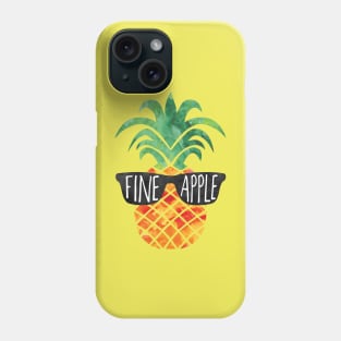 FINEapple - funny pun pineapple design Phone Case