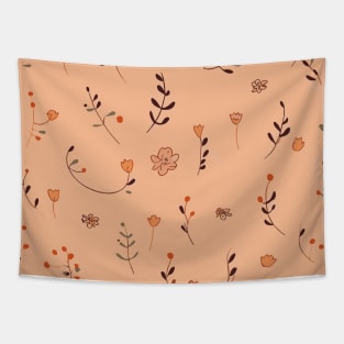 Floral Pattern Minimalistic: Clean Bloom Abstraction Tapestry