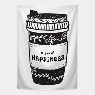 cup of happiness, coffee lover Tapestry