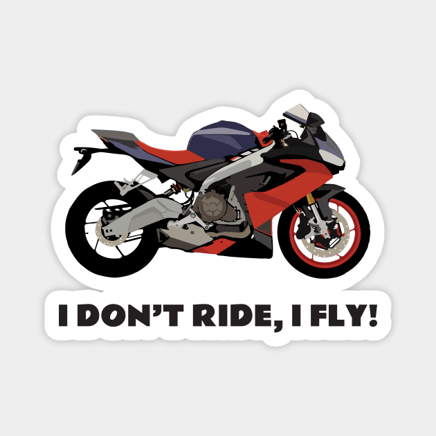 I don't ride, I fly! Aprilia RS 660 Magnet by WiredDesigns