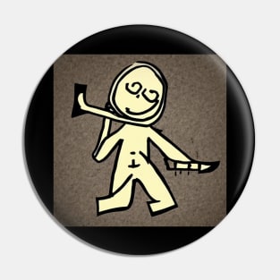 Stumpy Stick Figure Pin