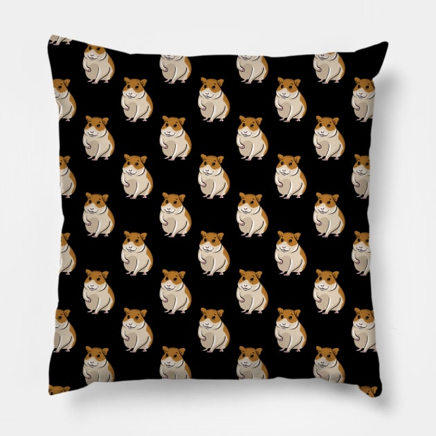 Hamster Pattern Pillow by LetsBeginDesigns